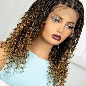 Glamorous Curly Lace Front Wig in Ombre Brown